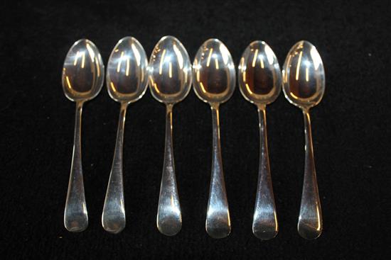 Set 6 Geo.V silver coffee spoons